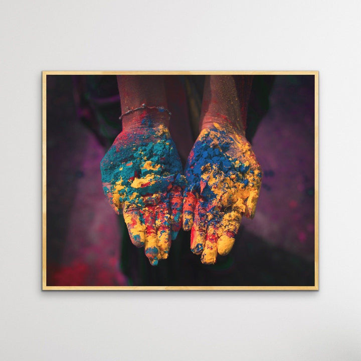 Hands Of India - Holi Festival INdi - I Heart Wall Art