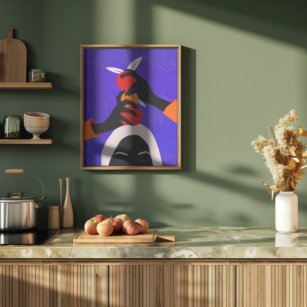 Hands On Orange - Stretched Canvas, Poster or Fine Art Print - I Heart Wall Art - Poster Print, Canvas Print or Framed Art Print