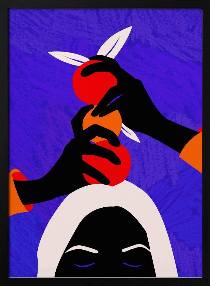 Hands On Orange - Stretched Canvas, Poster or Fine Art Print - I Heart Wall Art - Poster Print, Canvas Print or Framed Art Print