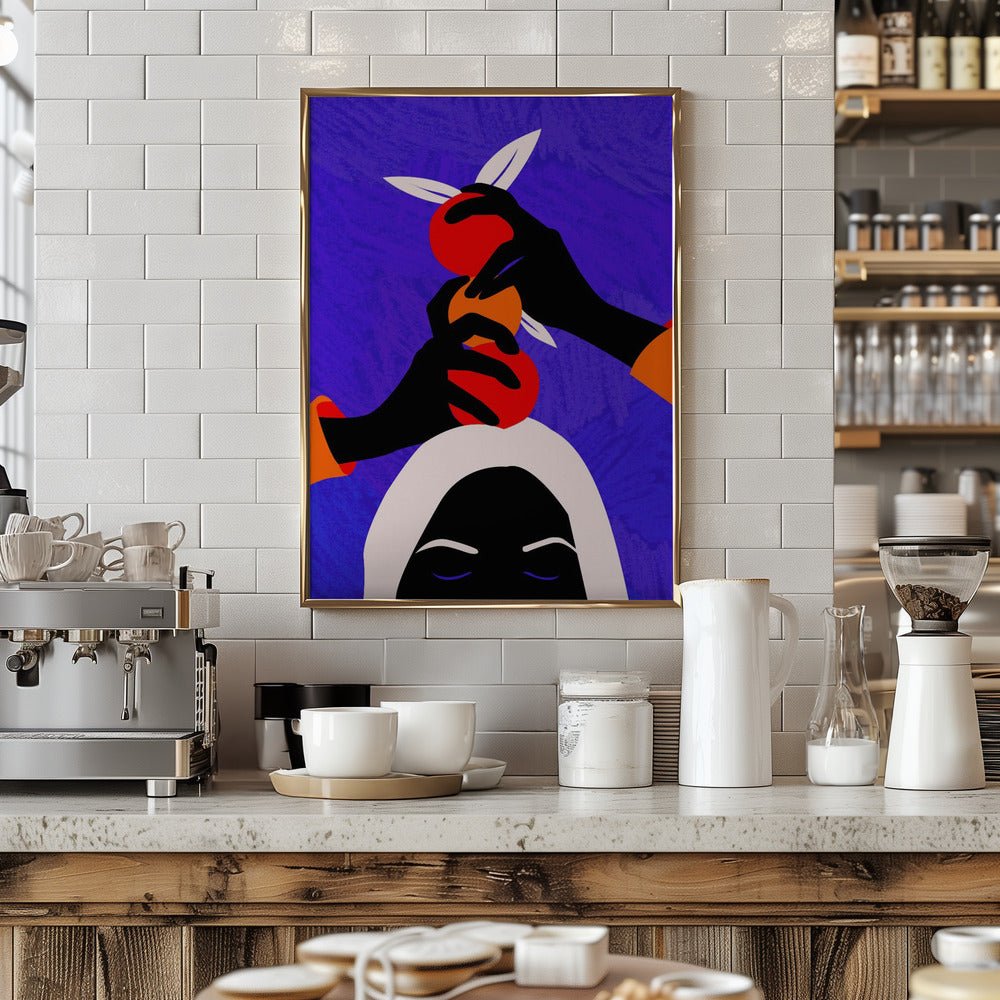 Hands On Orange - Stretched Canvas, Poster or Fine Art Print - I Heart Wall Art - Poster Print, Canvas Print or Framed Art Print