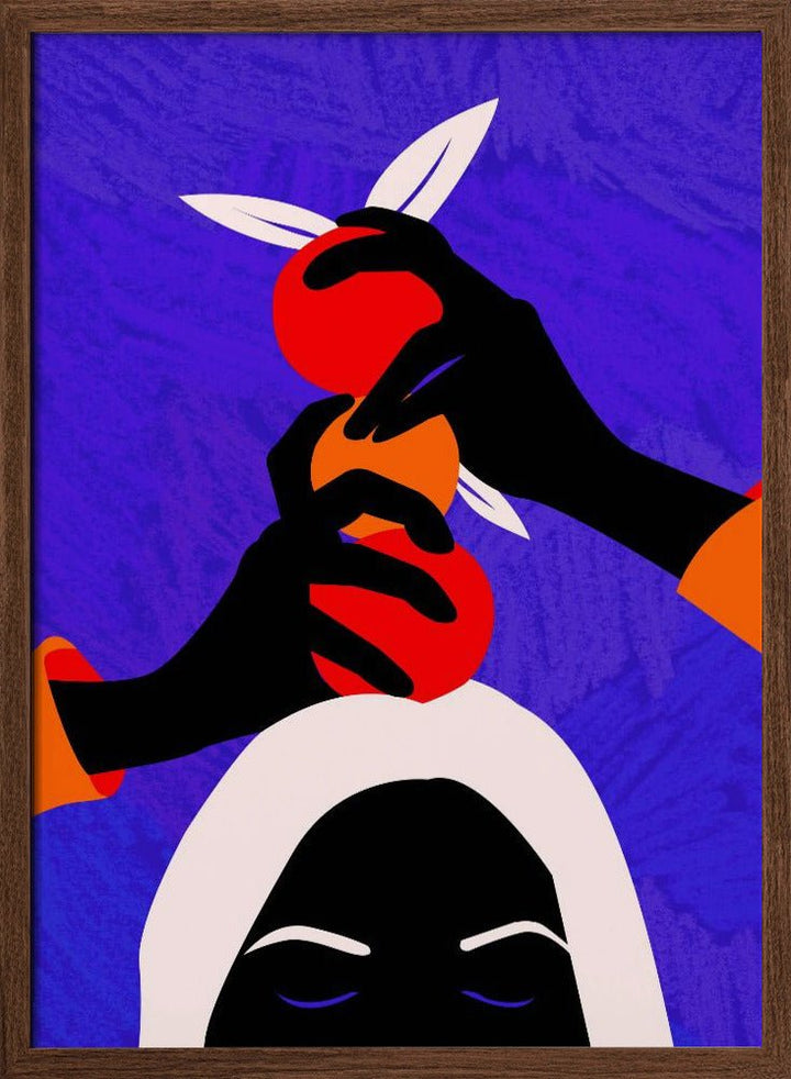 Hands On Orange - Stretched Canvas, Poster or Fine Art Print - I Heart Wall Art - Poster Print, Canvas Print or Framed Art Print