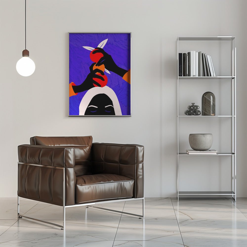Hands On Orange - Stretched Canvas, Poster or Fine Art Print - I Heart Wall Art - Poster Print, Canvas Print or Framed Art Print