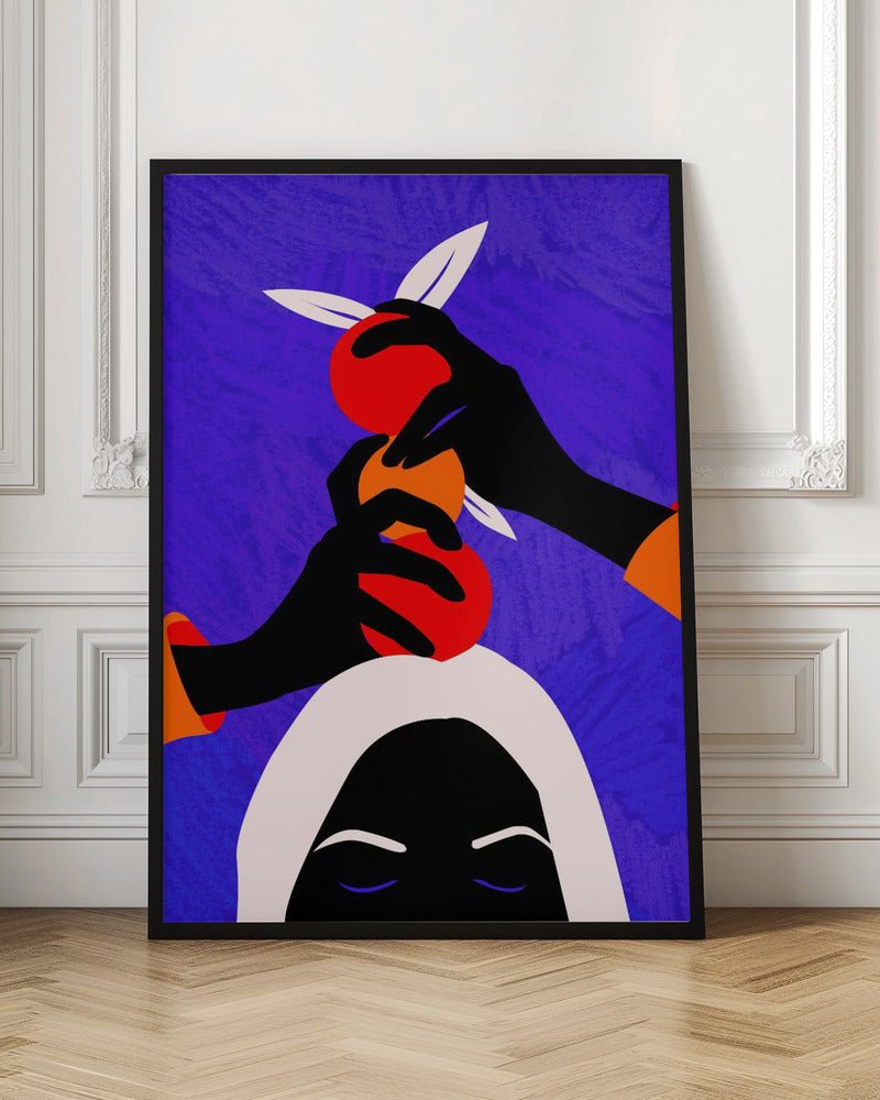 Hands On Orange - Stretched Canvas, Poster or Fine Art Print - I Heart Wall Art - Poster Print, Canvas Print or Framed Art Print