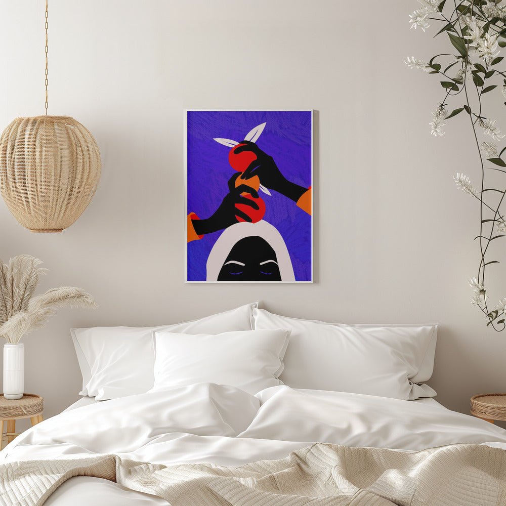 Hands On Orange - Stretched Canvas, Poster or Fine Art Print - I Heart Wall Art - Poster Print, Canvas Print or Framed Art Print