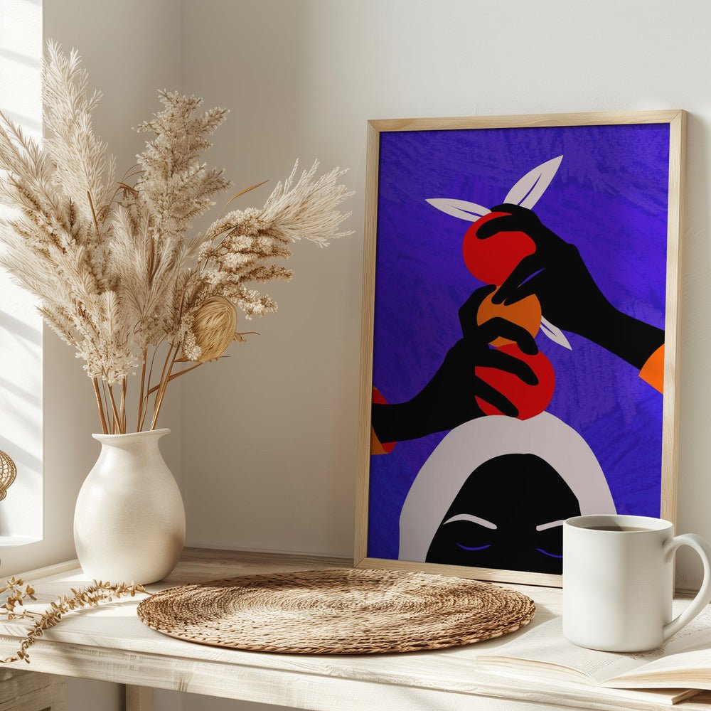 Hands On Orange - Stretched Canvas, Poster or Fine Art Print - I Heart Wall Art - Poster Print, Canvas Print or Framed Art Print