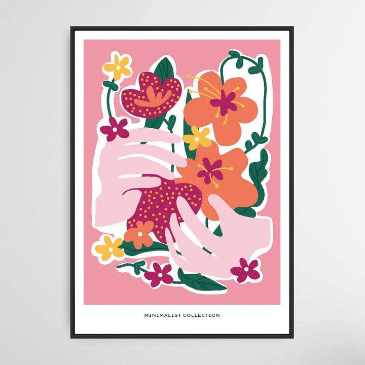 Hands Open Minimalist Poster I Heart Wall Art Australia 