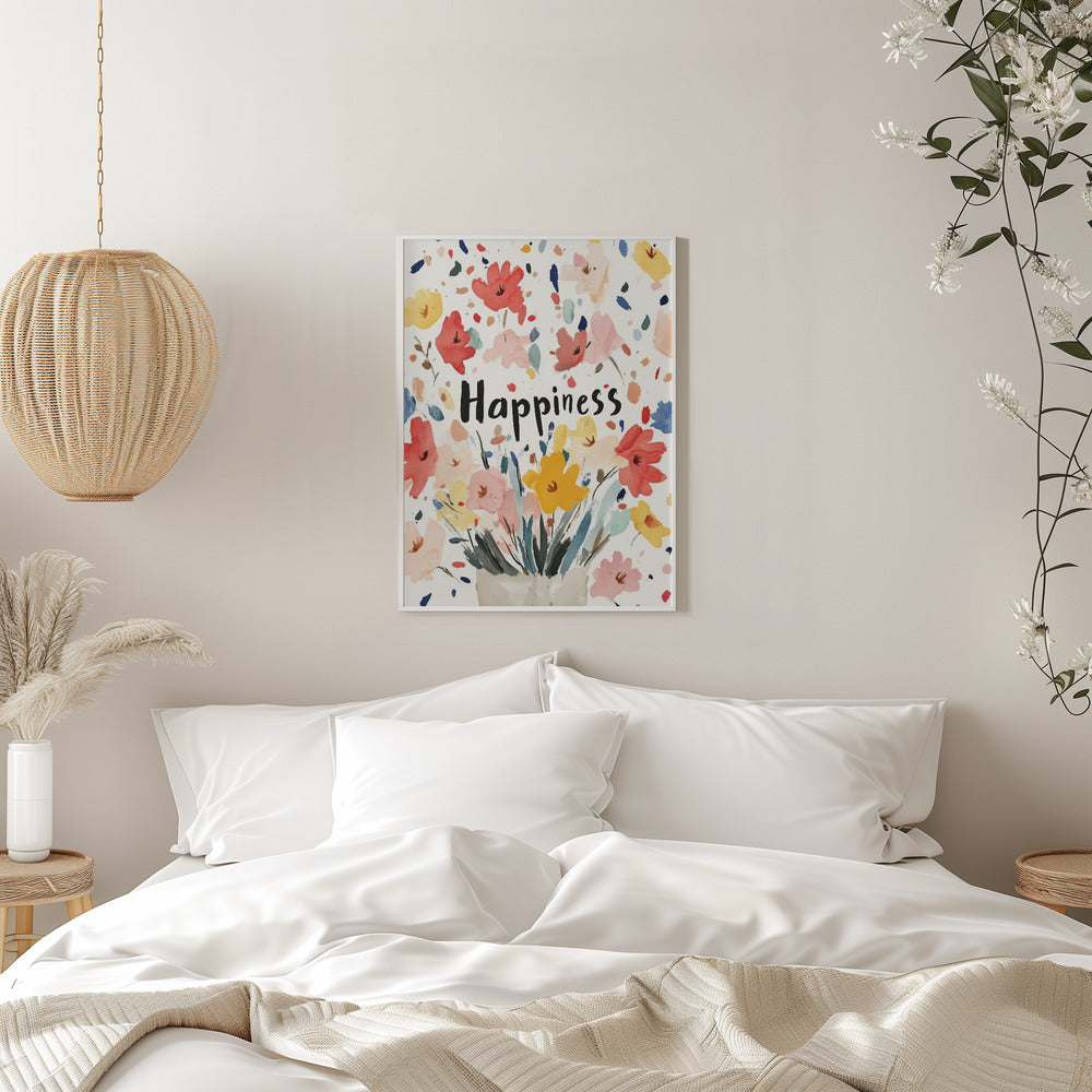 Happiness - Stretched Canvas, Poster or Fine Art Print I Heart Wall Art