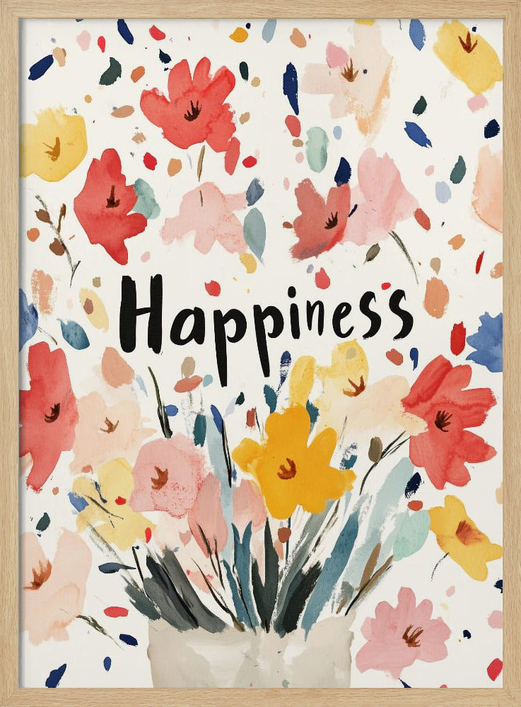 Happiness - Stretched Canvas, Poster or Fine Art Print I Heart Wall Art