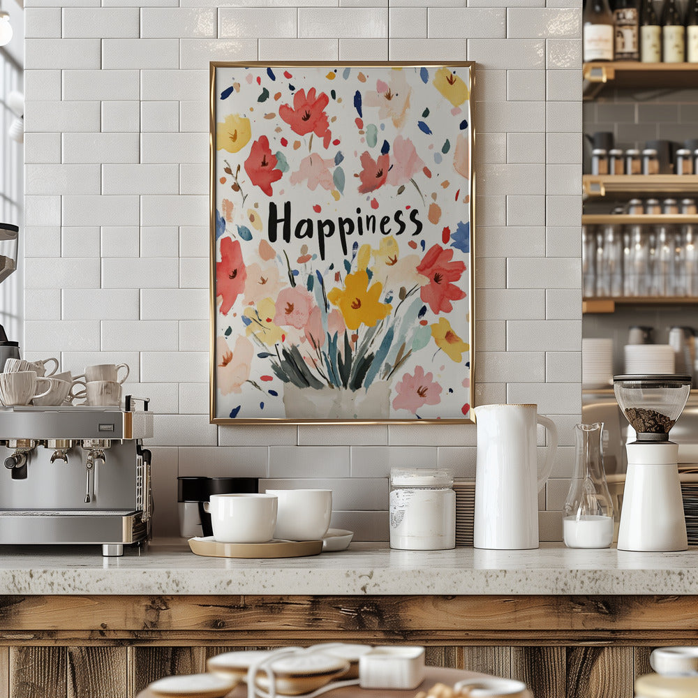 Happiness - Stretched Canvas, Poster or Fine Art Print I Heart Wall Art