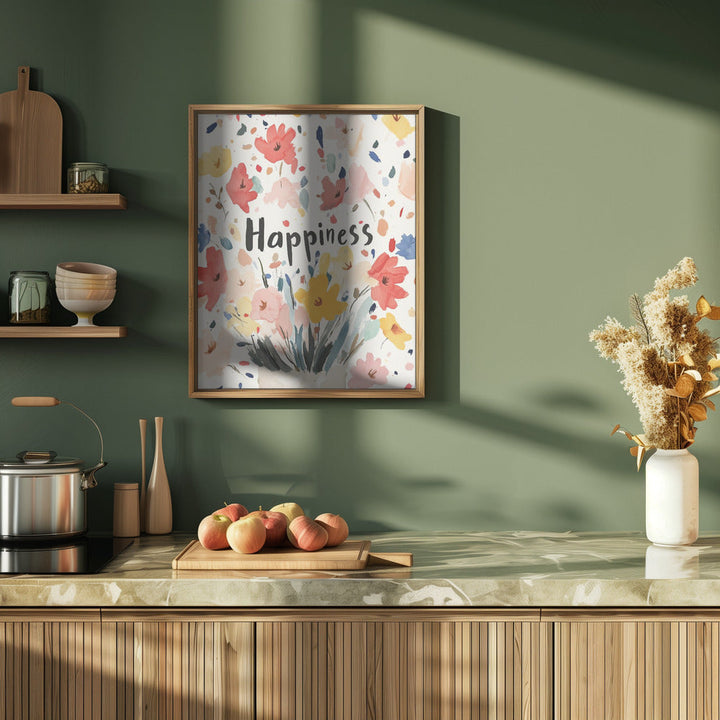 Happiness - Stretched Canvas, Poster or Fine Art Print I Heart Wall Art