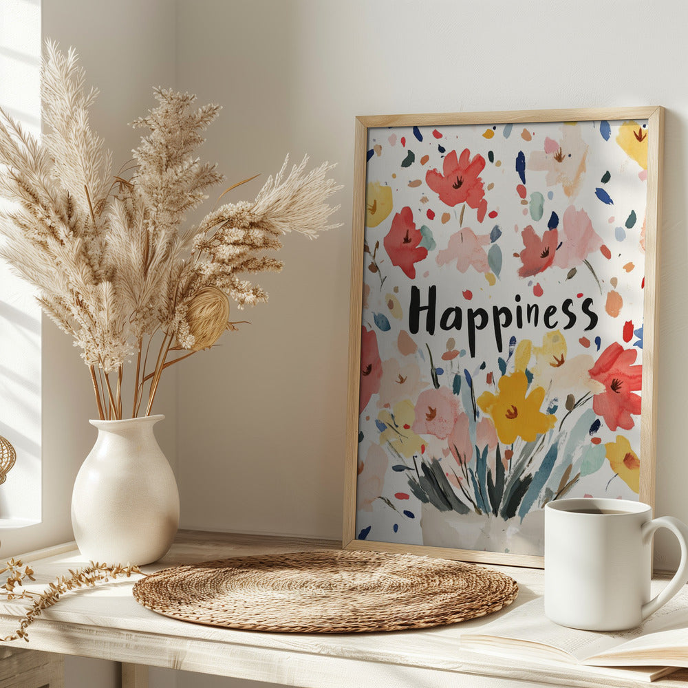 Happiness - Stretched Canvas, Poster or Fine Art Print I Heart Wall Art
