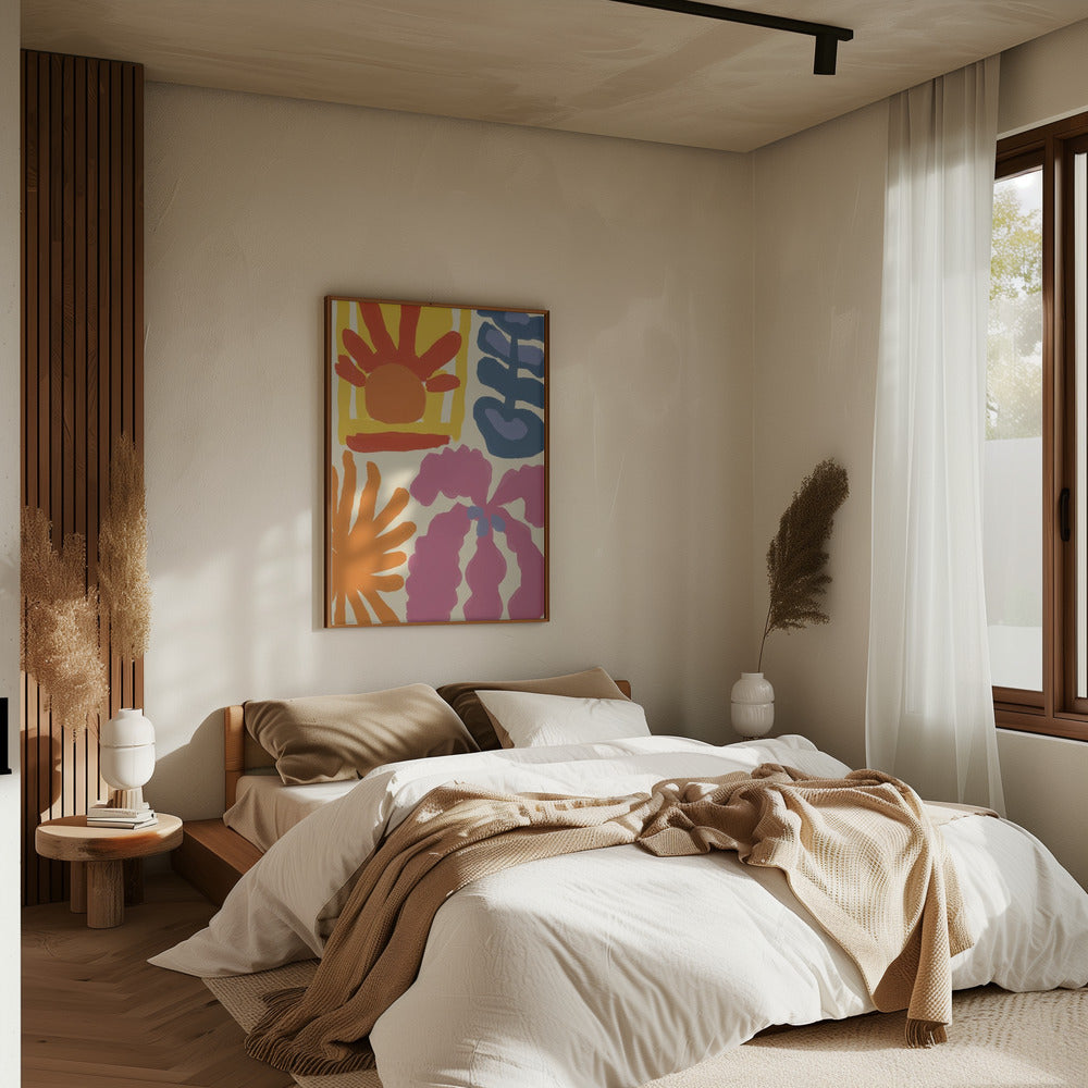 Happy Summer No 2 - Stretched Canvas, Poster or Fine Art Print I Heart Wall Art