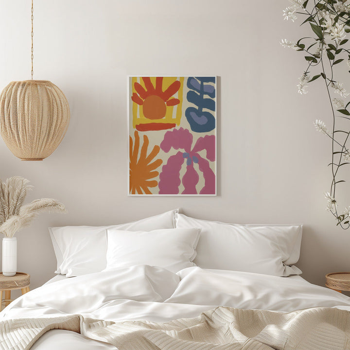 Happy Summer No 2 - Stretched Canvas, Poster or Fine Art Print I Heart Wall Art