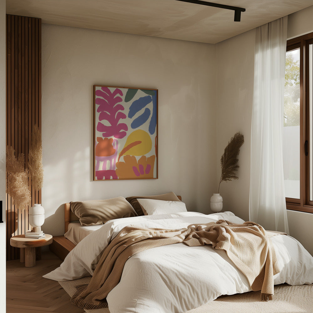 Happy Summer No 3 - Stretched Canvas, Poster or Fine Art Print I Heart Wall Art