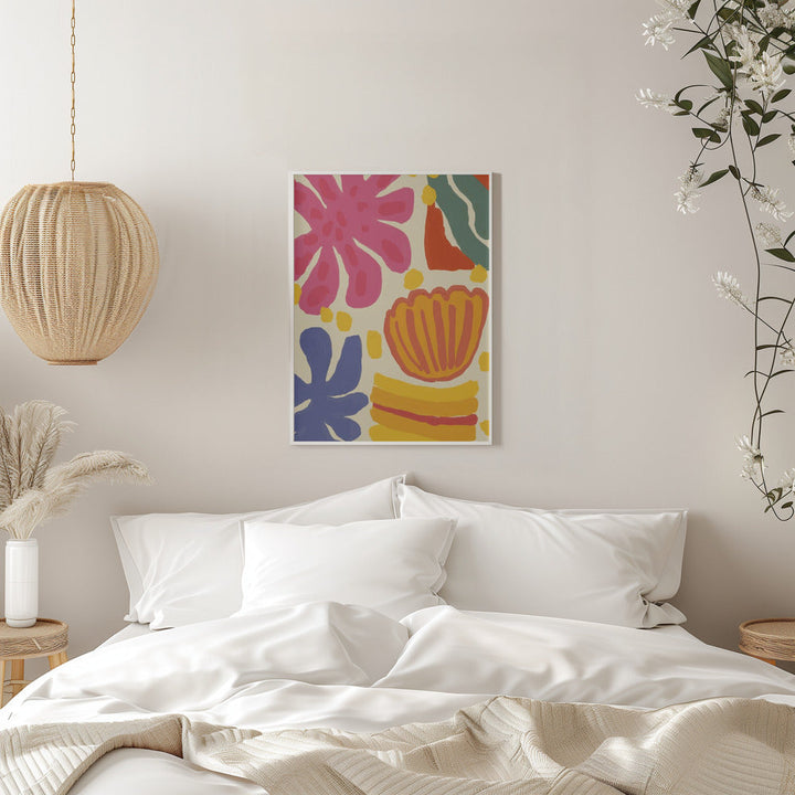 Happy Summer No 4 - Stretched Canvas, Poster or Fine Art Print I Heart Wall Art