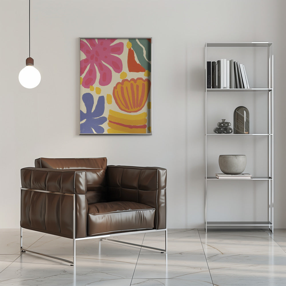 Happy Summer No 4 - Stretched Canvas, Poster or Fine Art Print I Heart Wall Art