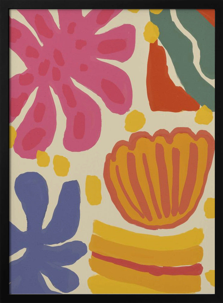 Happy Summer No 4 - Stretched Canvas, Poster or Fine Art Print I Heart Wall Art