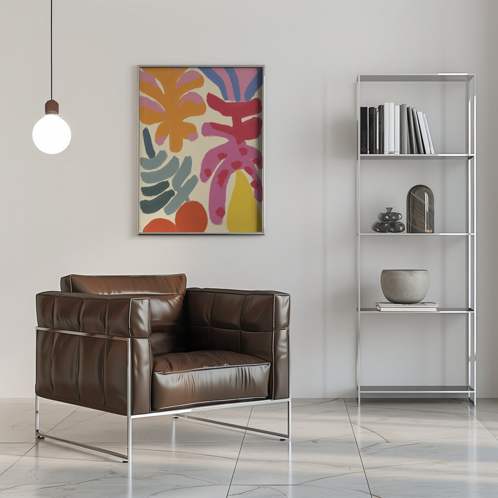 Happy Summer No 5 - Stretched Canvas, Poster or Fine Art Print I Heart Wall Art