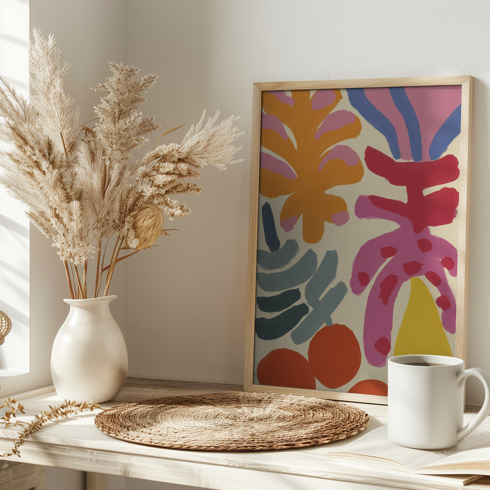 Happy Summer No 5 - Stretched Canvas, Poster or Fine Art Print I Heart Wall Art