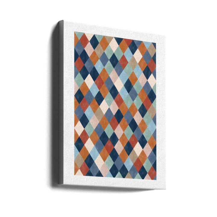 Harlequin Pattern With Multicolored Diamond hapes - Stretched Canvas, Poster or Fine Art Print - I Heart Wall Art - Poster Print, Canvas Print or Framed Art Print