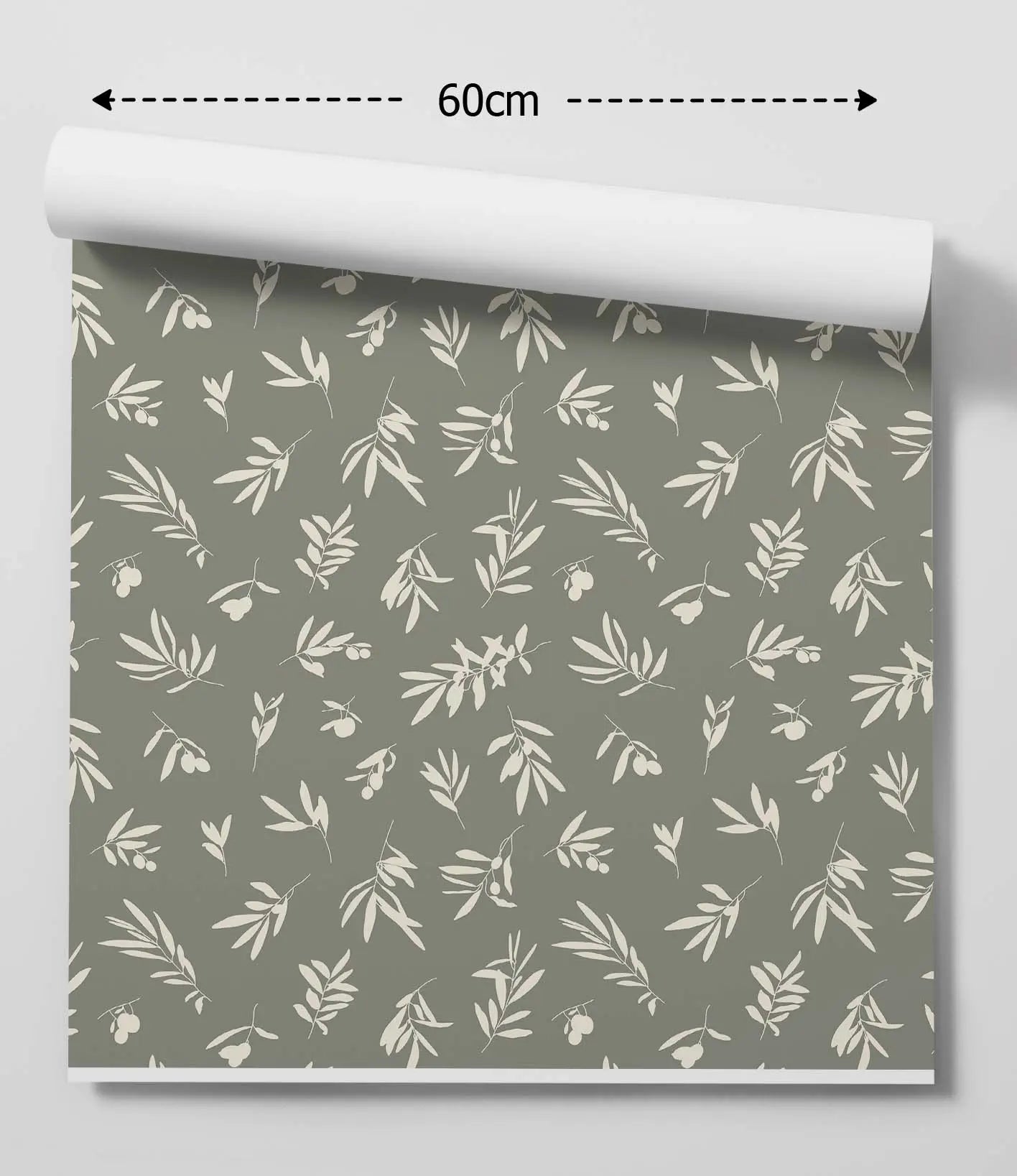 'Harriet' - Vintage White and Green Leaf Removable Wallpaper I Heart Wall Art Australia