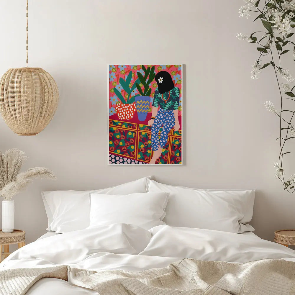9933x14043 Din 134 Hawaiian Girl - Stretched Canvas, Poster or Fine Art Print I Heart Wall Art