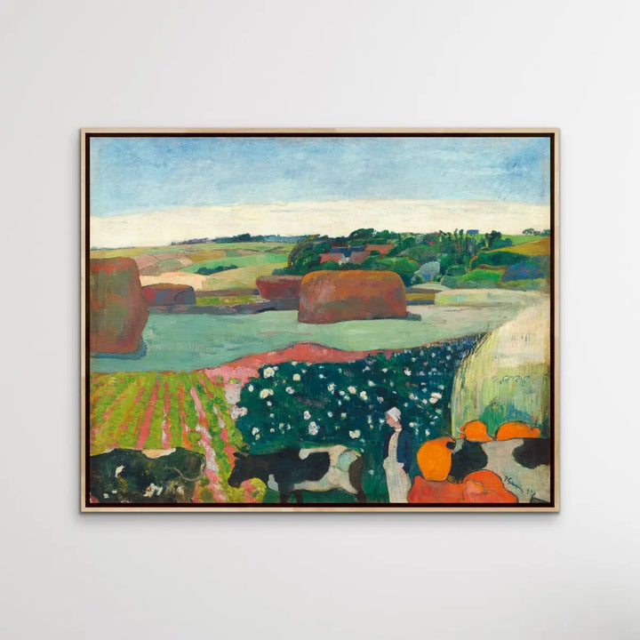 Haystacks in Brittany (1890) by Paul Gauguin&