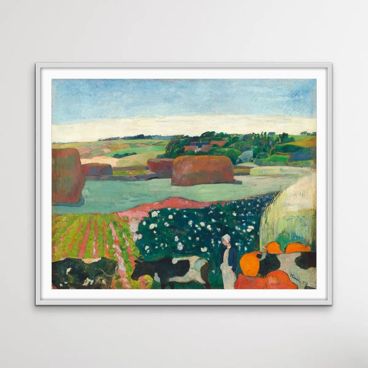 Haystacks in Brittany (1890) by Paul Gauguin&