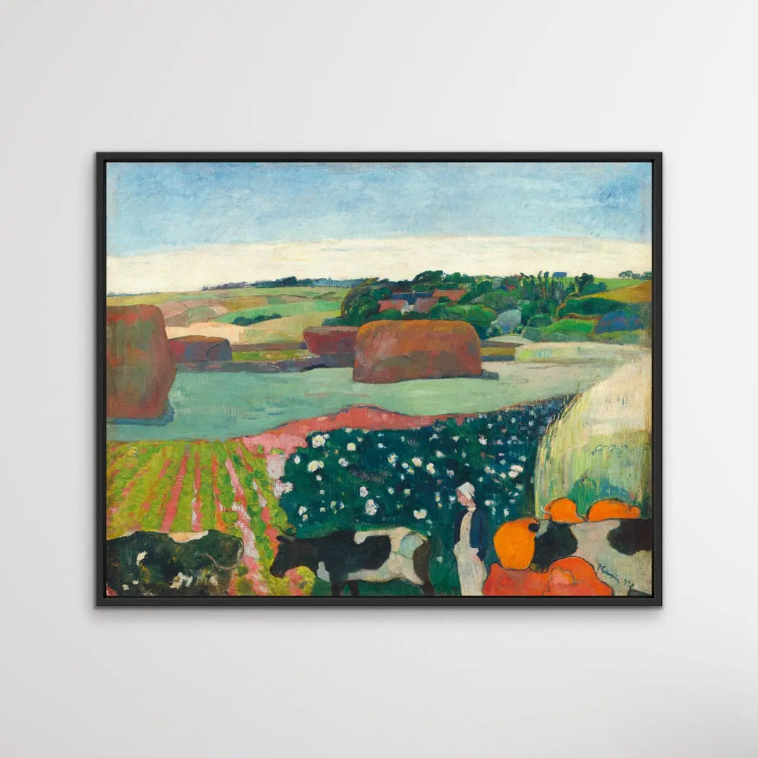 Haystacks in Brittany (1890) by Paul Gauguin&