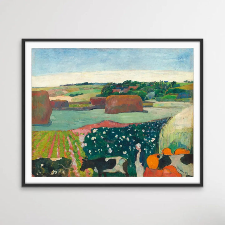 Haystacks in Brittany (1890) by Paul Gauguin&