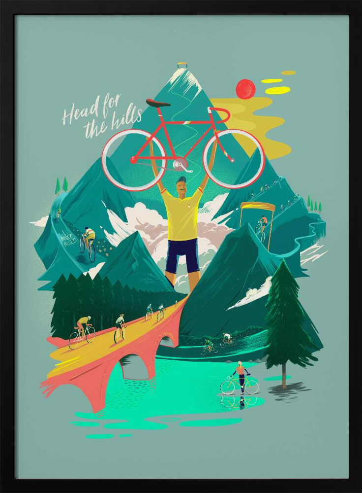Head for the Hills - Stretched Canvas, Poster or Fine Art Print - I Heart Wall Art - Poster Print, Canvas Print or Framed Art Print