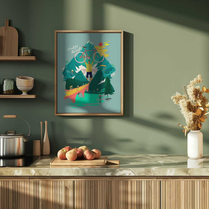 Head for the Hills - Stretched Canvas, Poster or Fine Art Print - I Heart Wall Art - Poster Print, Canvas Print or Framed Art Print