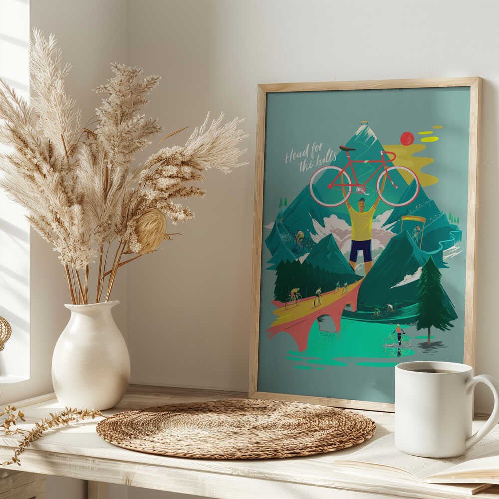 Head for the Hills - Stretched Canvas, Poster or Fine Art Print - I Heart Wall Art - Poster Print, Canvas Print or Framed Art Print