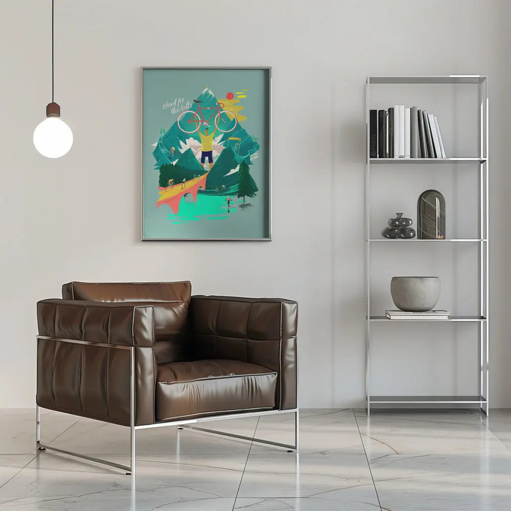 Head for the Hills - Stretched Canvas, Poster or Fine Art Print I Heart Wall Art