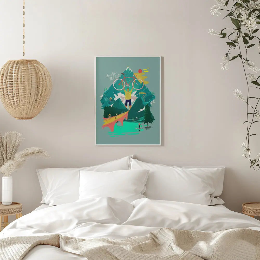 Head for the Hills - Stretched Canvas, Poster or Fine Art Print I Heart Wall Art
