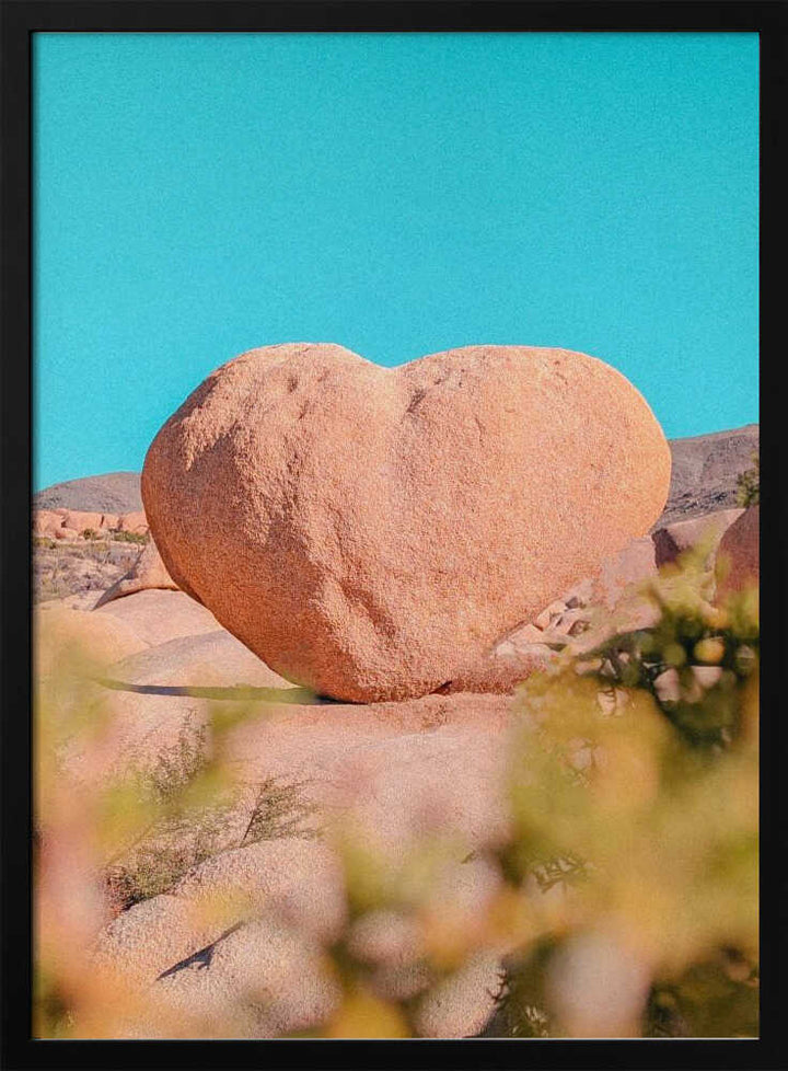 Heart Rock in Joshua Tree National Park, California - Stretched Canvas, Poster or Fine Art Print - I Heart Wall Art - Poster Print, Canvas Print or Framed Art Print