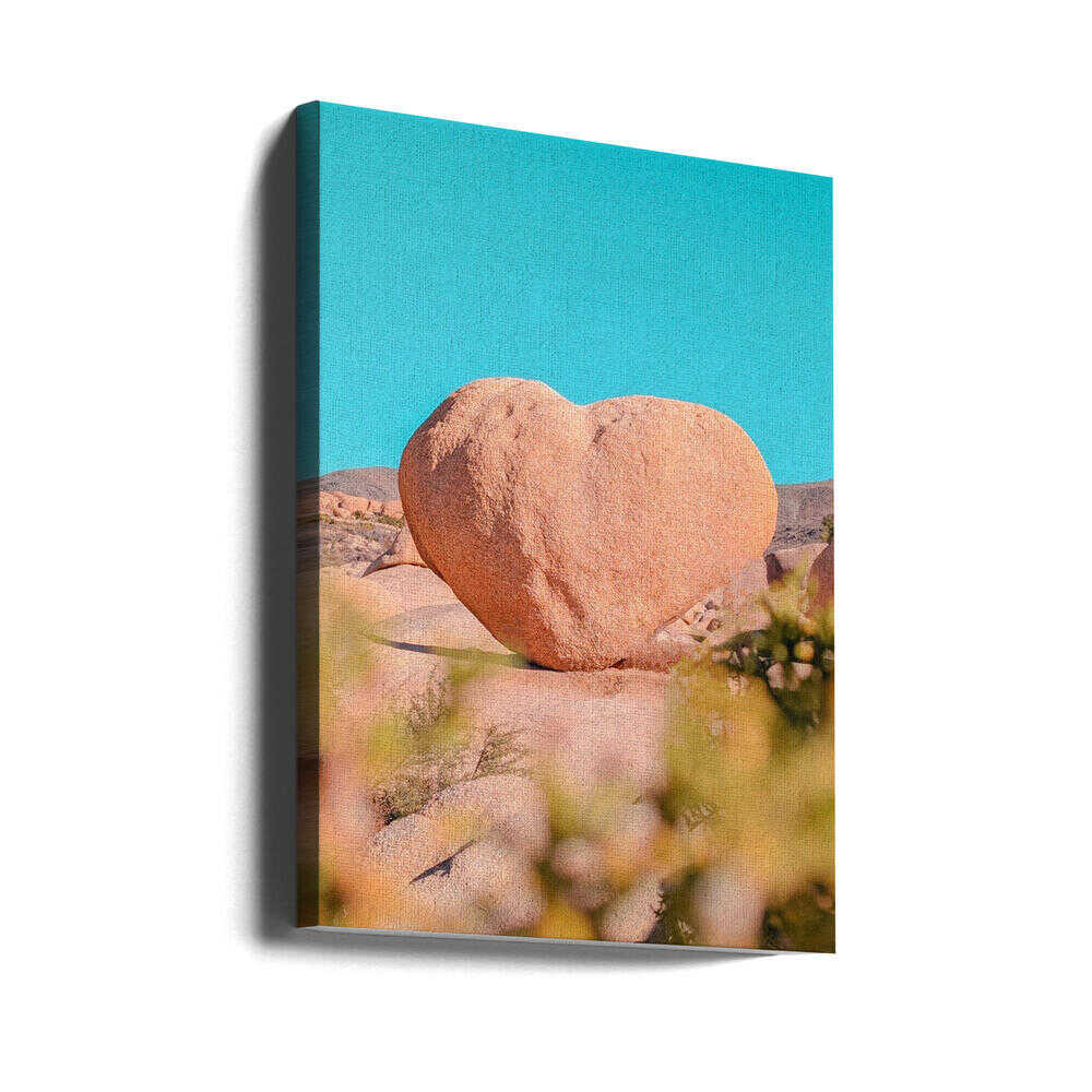 Heart Rock in Joshua Tree National Park, California - Stretched Canvas, Poster or Fine Art Print - I Heart Wall Art - Poster Print, Canvas Print or Framed Art Print