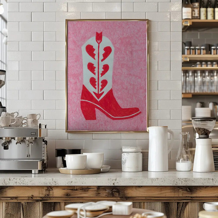 Heartbreak Heels - Stretched Canvas, Poster or Fine Art Print I Heart Wall Art