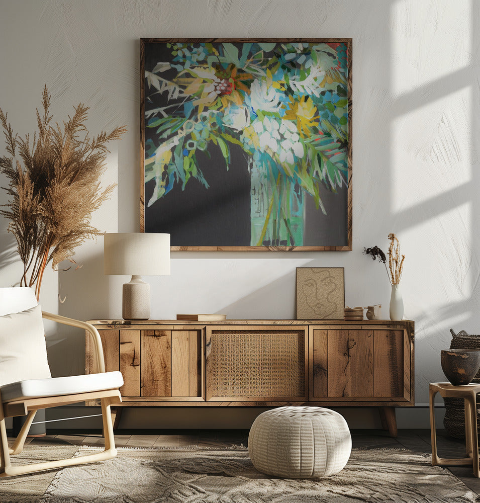 Heather S Bouquet - Square Stretched Canvas, Poster or Fine Art Print I Heart Wall Art