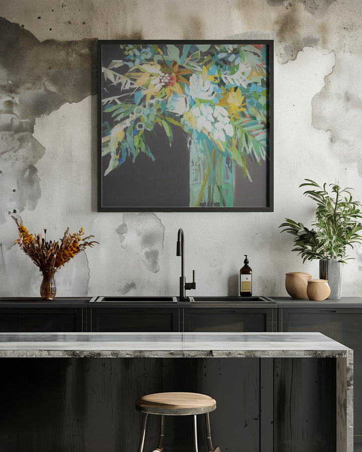 Heather S Bouquet - Square Stretched Canvas, Poster or Fine Art Print I Heart Wall Art