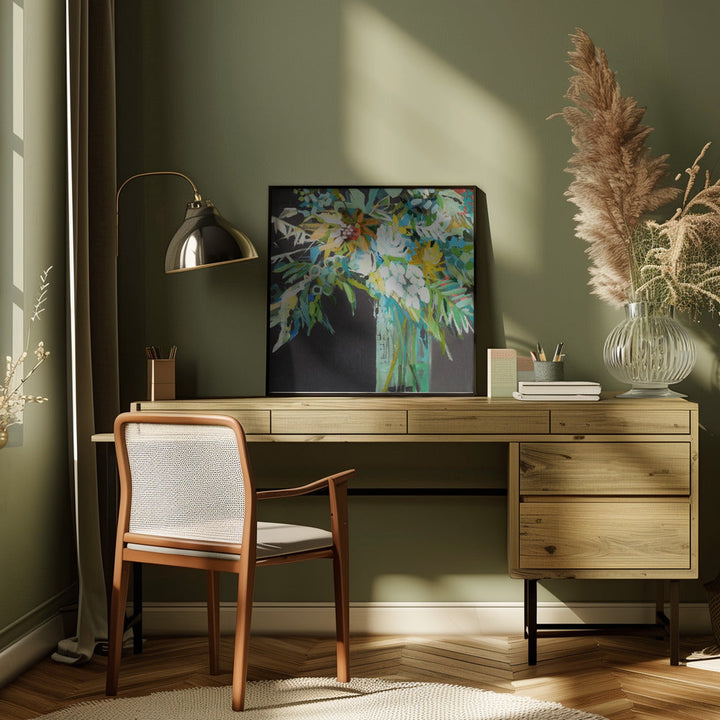 Heather S Bouquet - Square Stretched Canvas, Poster or Fine Art Print I Heart Wall Art