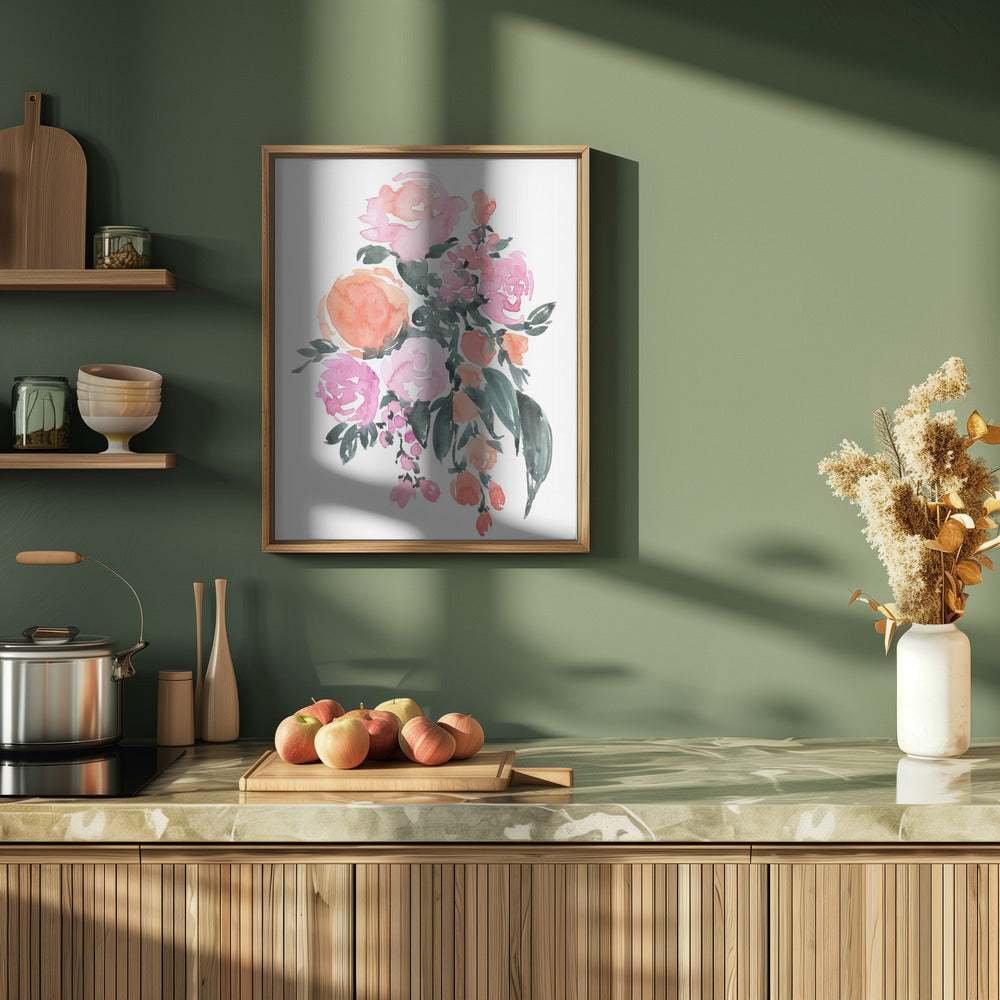Heidi bouquet - Stretched Canvas, Poster or Fine Art Print I Heart Wall Art