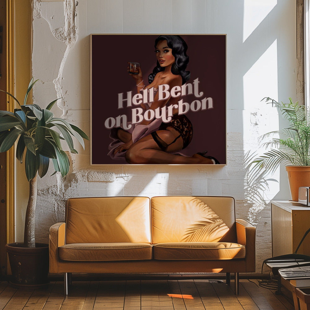 Hell Bent - Square Stretched Canvas, Poster or Fine Art Print I Heart Wall Art