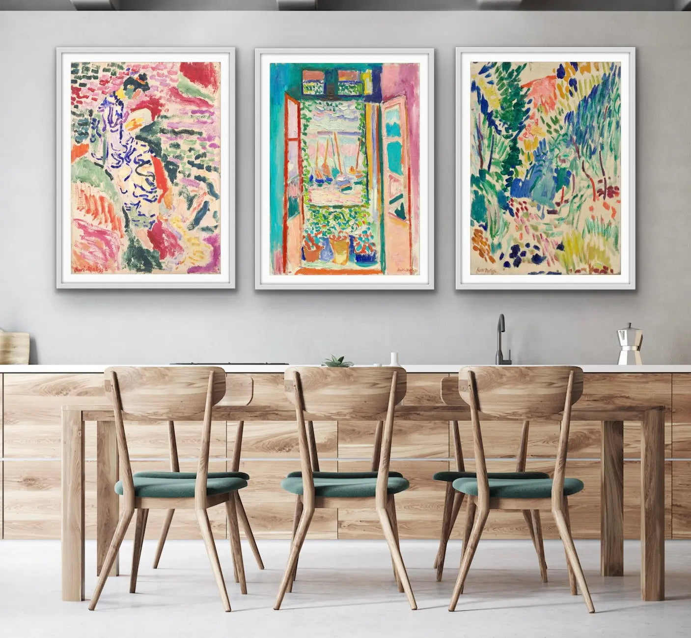 Henri Matisse Trio -  La Japonaise, Landscape at Collioure and The Open Window Trio Print Set I Heart Wall Art Australia 