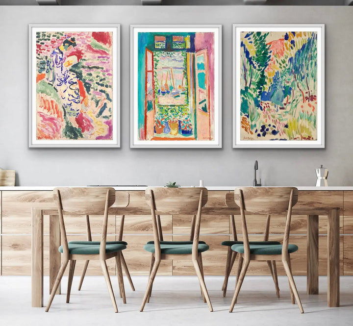 Henri Matisse Trio -  La Japonaise, Landscape at Collioure and The Open Window Trio Print Set I Heart Wall Art Australia 