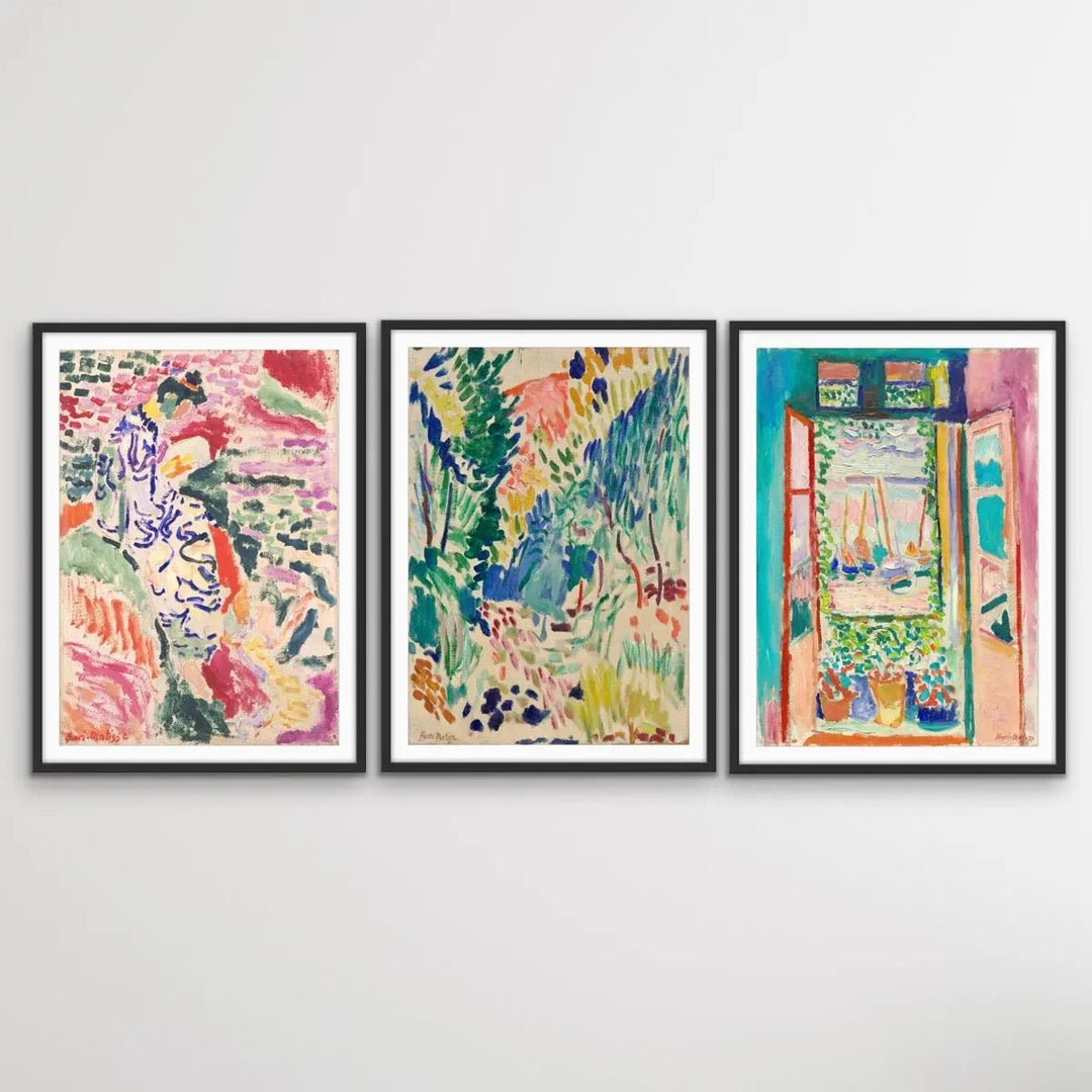 Henri Matisse Trio -  La Japonaise, Landscape at Collioure and The Open Window Trio Print Set I Heart Wall Art Australia 