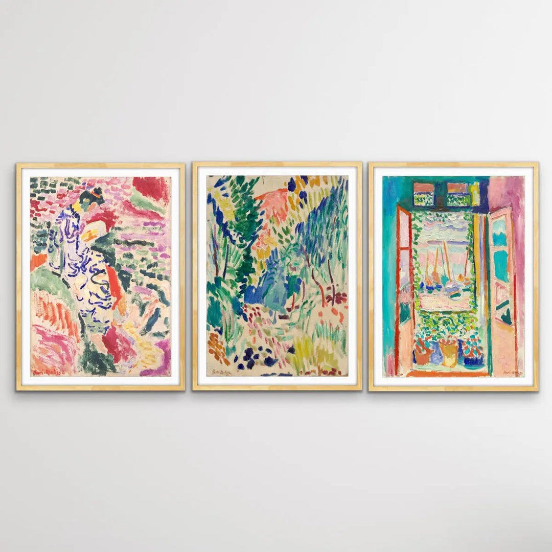Henri Matisse Trio -  La Japonaise, Landscape at Collioure and The Open Window Trio Print Set I Heart Wall Art Australia 