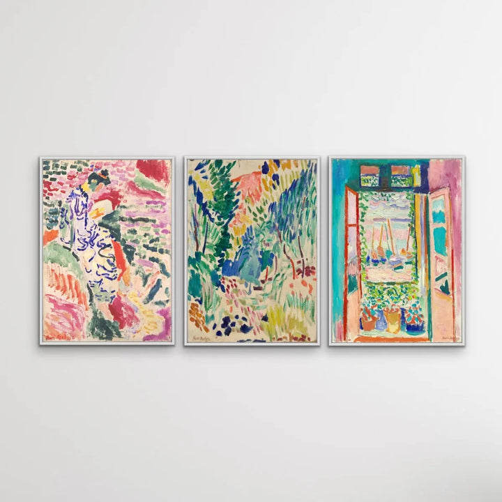 Henri Matisse Trio -  La Japonaise, Landscape at Collioure and The Open Window Trio Print Set I Heart Wall Art Australia 