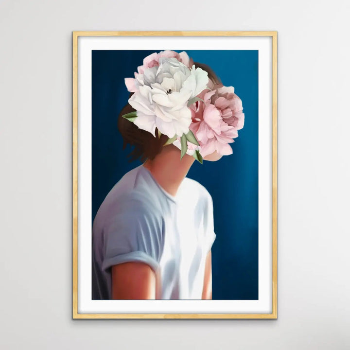 Her Secret Life Print Four - Women With Flowers Artwork Series - I Heart Wall Art