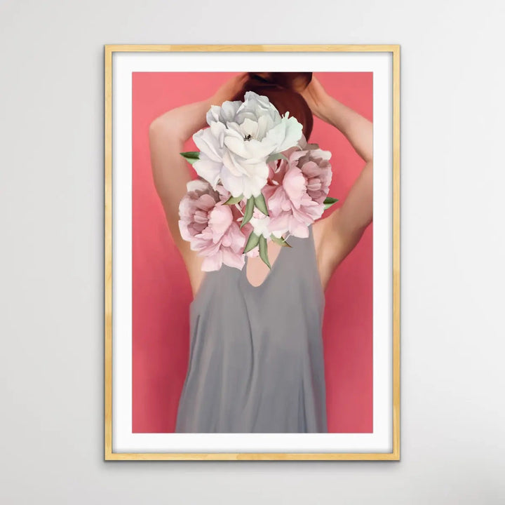 Her Secret Life Print Three - Women With Flowers Artwork Series - I Heart Wall Art